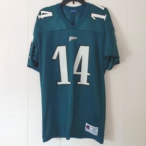 Vintage 90s Ty Detmer Philadelphia Eagles Champion Jersey 40 NFL Football #14 QB